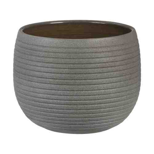 Кашпо керамическое Umber Stone 744 d21см 3,85л серый арт. 1001310824